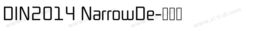 DIN2014 NarrowDe字体转换